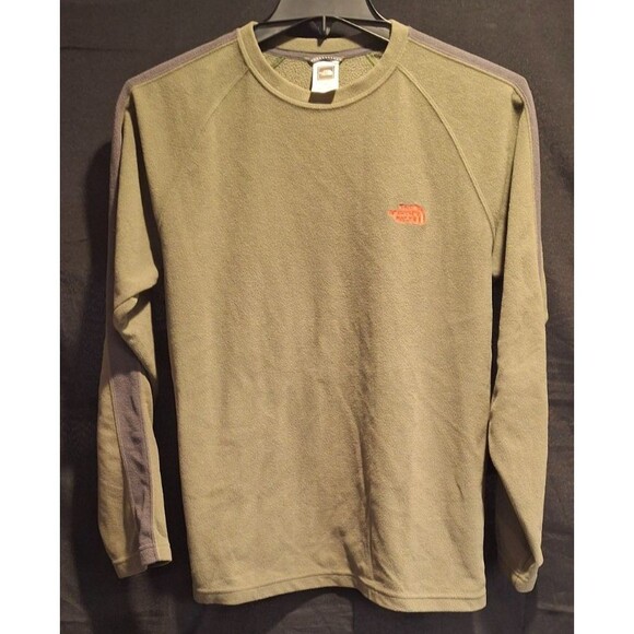 The North Face Sweatshirt Men Medium Green Crew Neck Sweatshirt Pullover Hiking - Picture 1 of 11